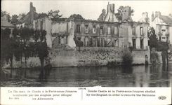 CPA the Castle of Cop to the ferte Under Jouarre Bombards By the German English To dislodge Lres Militaria