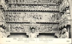 CPA Rheims the Cathedral Gate of the Judgment last Tympanum