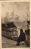 CPA Paris Bouquinistes Notre Dame