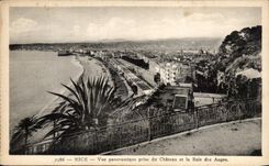 CPA Nice Seen Panbormique Taken Of the Castle And Bay Of the Angels