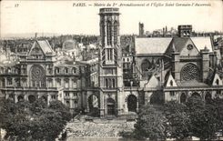 CPA Paris Mairie Du 1er Arrondissement Et l'Eglise Saint Germain 