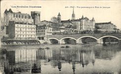 CPA Pau Panoramic View and Bridge of Jurancon