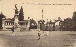 CPA Lyon Moument of the Legionaries by Pagny Entering of the Park and the Lake