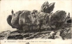 CPA Penmarch Saint Guenole the Rock of the Rabbit Head