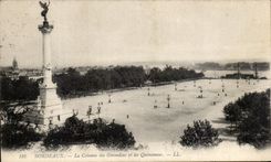 CPA Bordeaux La Colonne des Girondins et les Quinconces