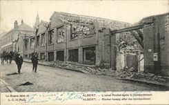 CPA Albert L'usine Rochet Apres le bombardement Militaria 