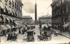 CPA Paris the automobile Vendome Place