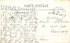 CPA Pornic Le Chateau au Clair de Lune Bateau