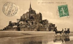 CPA Mont St Michel Voiture de Genets