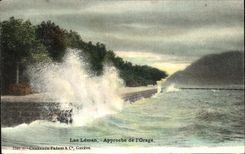 CPA Lac Leman Approche de l'Orage 