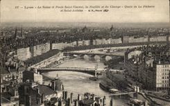 CPA Lyon the Saone and Ponts Saint Vincent Feuillee and of the Exchange Quays of the Fisheries
