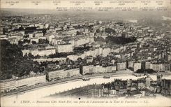 CPA Lyon Panorama Dimensions Northern Is seen from Elevator of the Tower of Fourviere