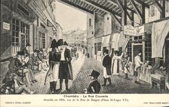 CPA Chambery La Rue Couverte demolie en 1824 vue de al rue de Boigne 