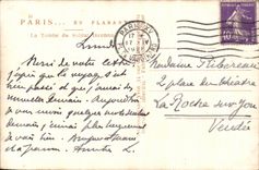 CPA Paris mientras que da un paseo la tumba del soldado desconocido Arc De Triomphe