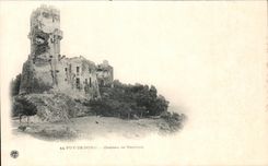 CPA Puy De Dome Castle of Tournoel