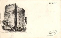 CPA Montaigut the White Ruins Of the Castle