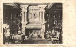 CPA St Cyr Talmondais Chateau de la Court d'Aron Le Grand Salon et Cheminee du Chateau la Lyere
