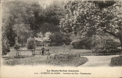 CPA Luxeuil Les Bains Interior of Park Walks