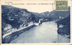 CPA Savoy Surroundings of Yenne Ravelled of the Rhone Maladiere