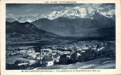 CPA the Picturesque Alps Sallanches View and the Mount Blanc