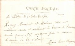 CPA Bonne annee Femme Militaria 