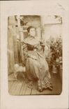 CARTE PHOTO Grand mere Femme Folklore 