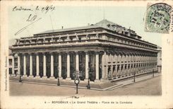 CPA Bordeaux Le Grand Theatre Place de la Comedle 