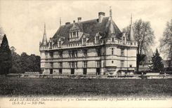 CPA Azay los ataques frontales nacionales del castillo de la cortina