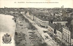 CPA Nantes Panoramic View Taken of the Transporter bridge