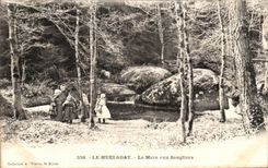 CPA Huelgoat the Pond its Wild boars Children