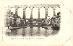 CPA Viaduc De Morlaix Train