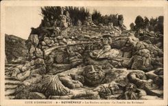CPA Cote D'Emeraude Rotheneuf Les Rochers Sculptes La Famille Des Rotheneuf