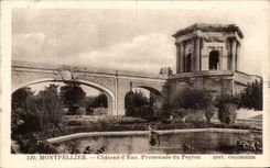 CPA Montpellier Chateau D'Eau Promenade Du Peyrou