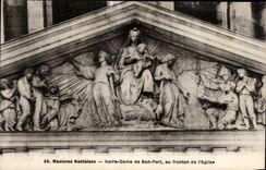 Black CPA Nantaies Madonna Lady Of good port To the Pediment Of the Church