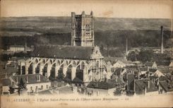 CPA Auxerre L'Eglise Saint Pierre vue de l'Observatoire Manifacier