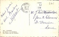 CPA Lourdes La Grotte et le Basillque 