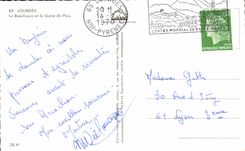 CPA Lourdes La Basilique et le Gave de Pau