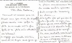 CPA Lourdes Cite Secours Saint Pierre Vue generale de la Cite Secours