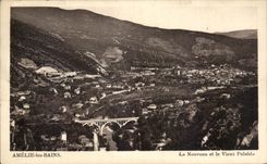 CPA Amelie les Bains Le Nouveau et le Vieux Palalda