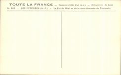 CPA the Pyrenees the Peak of the South seen of the road thermate of Tourmalet