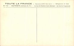 CPA Cauterets surroundings the Lake Gaube and its outfall At the bottom Vignemale