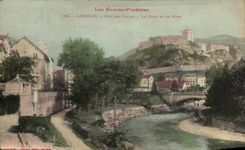 CPA Les Hautes Pyrenees Lourdes Vue Des Villes Le Gave Et Le Fort