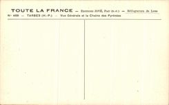 CPA Tarbes Vue Generale et la Chaine des Pyrenees