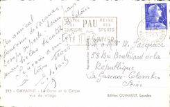 CPA Gavarnie La Gave et le Cirque Vue du Village