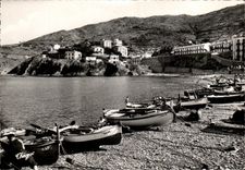 CPSM Cerbere La Plage Bateaux