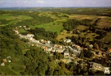 MODERN CARD the Pyrenees Capvern Les Bains View and Plate of Lannemezan