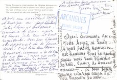 MODERN CARD Arcangues the Church and the Old Seigneurial bench