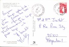 MODERN CARD Castle Of laas Touring Club of France Southern Frontage the water gardens and mirror