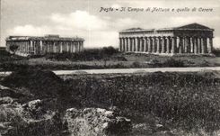 CPA Pesto el quello di Cerere de Tempio di Nettuno E