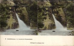 CPA Lauterbrunnen La cascade du Trummelbach 